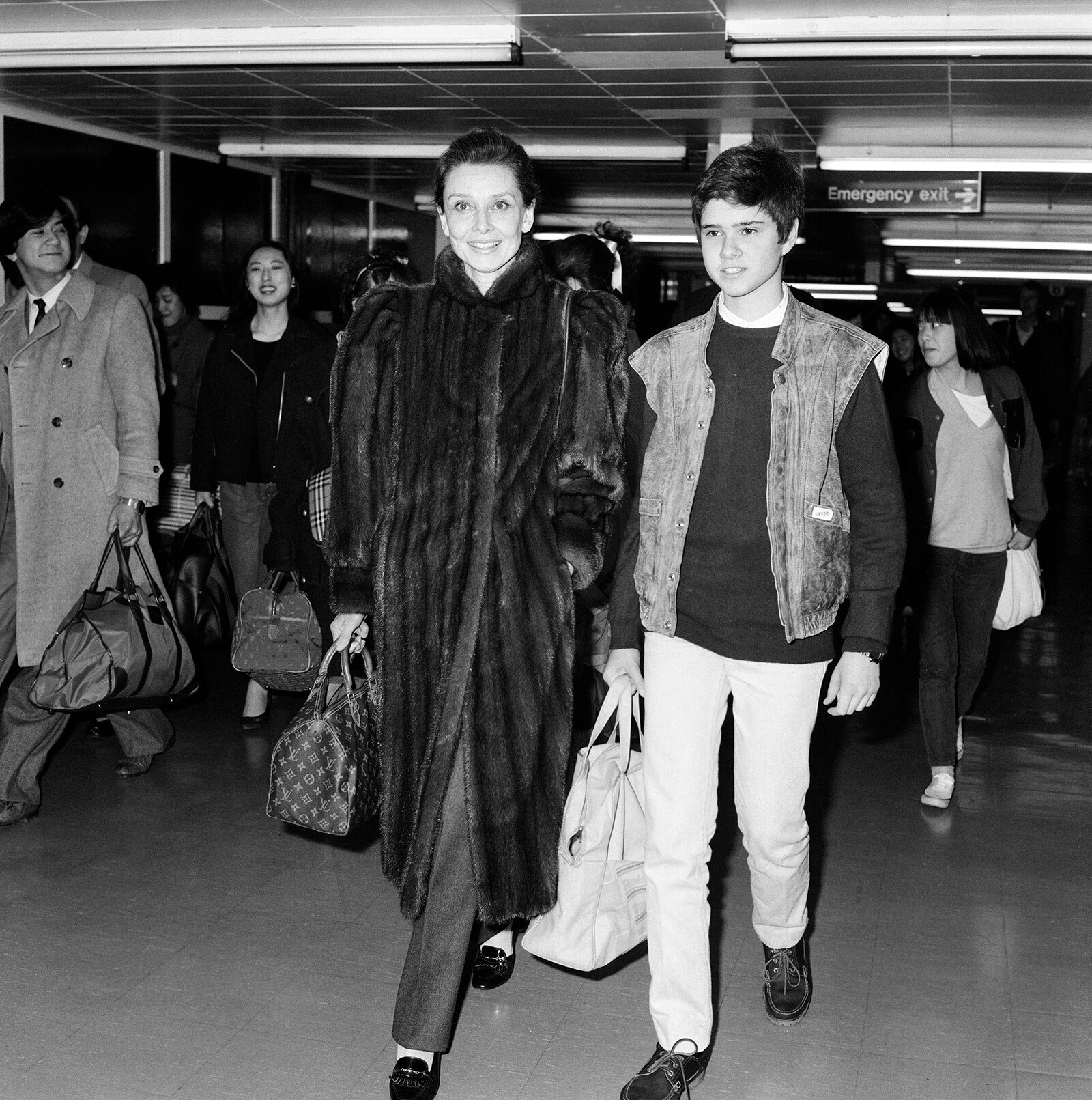 Одри Хепбёрн с сыном&nbsp;Лука Дотти, 1984