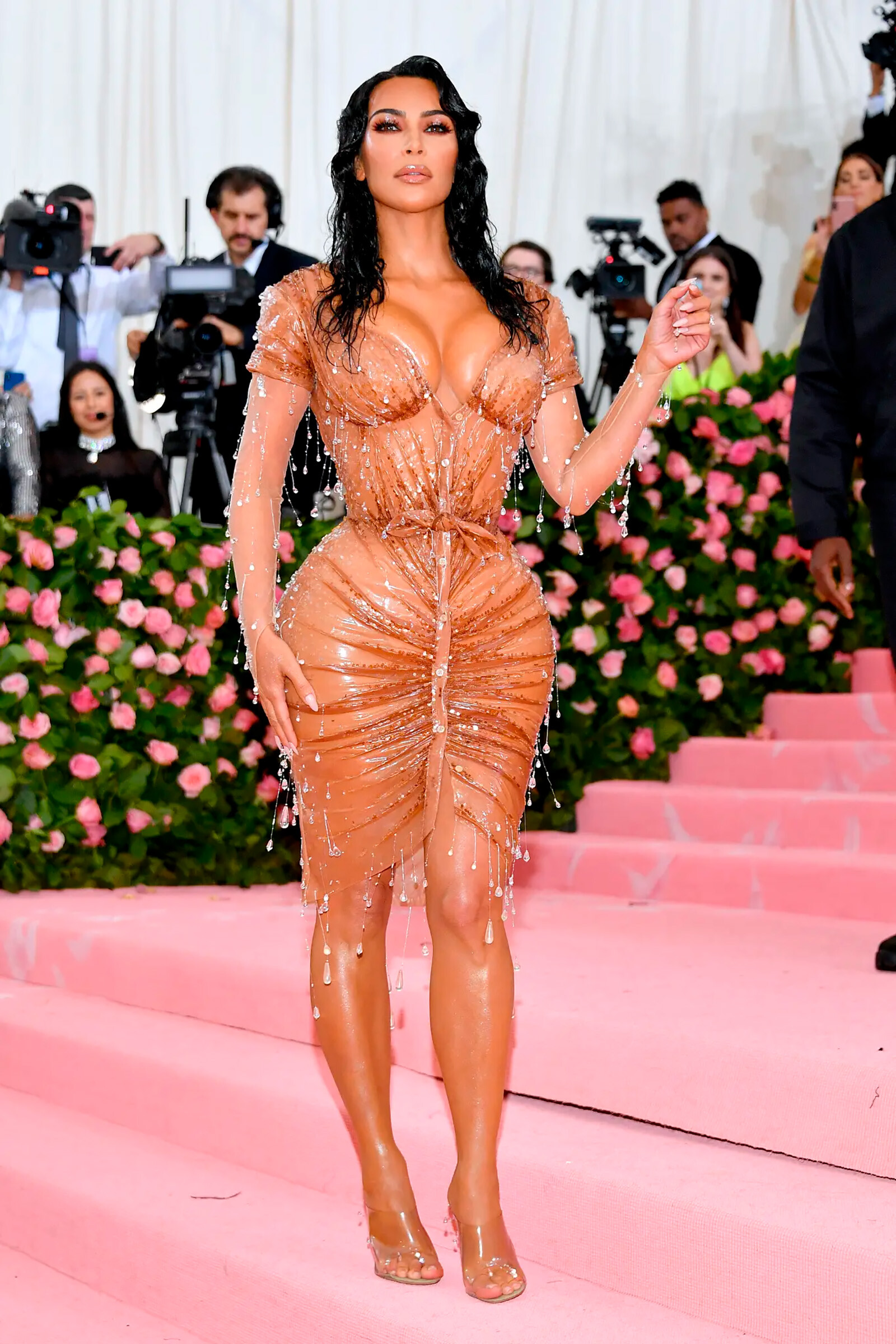 Ким Кардашьян в платье от Thierry Mugler на Met Gala 2019