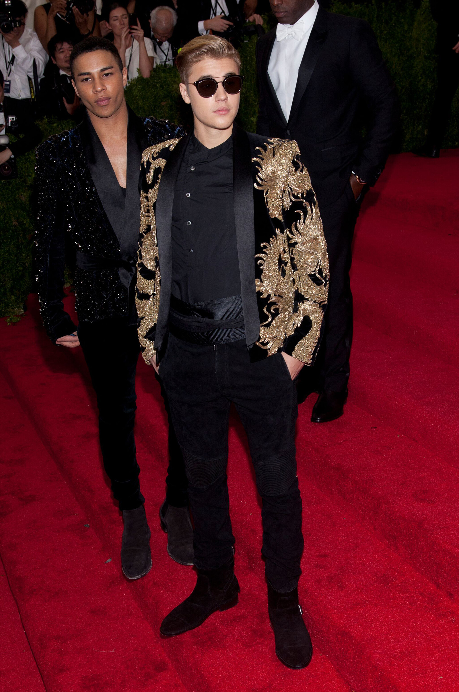 Оливье Рустен и Джастин Бибер на&nbsp;Met Gala, 2015
